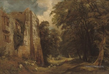  york - Château de Helmsley dans le nord du Yorkshire Samuel Bough paysage